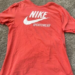 Nike Men's Red Orange Sportswear Tee